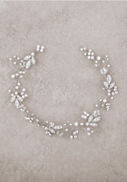 Beaded Floral Bridal Headband