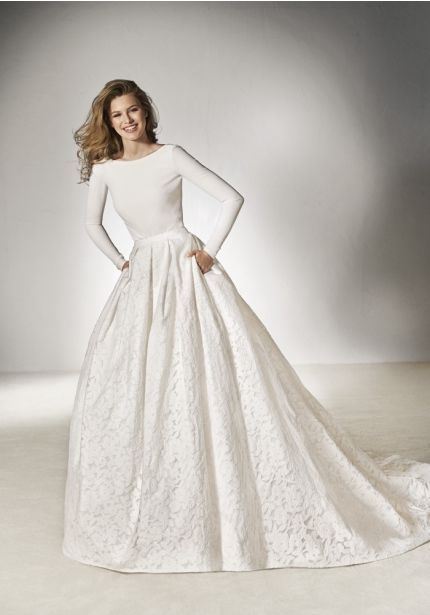 Long Sleeves Crepe Bridal Top