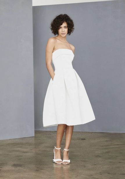 Short Faille Wedding Dress