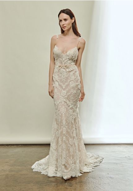 Beaded Lace Wedding Dress