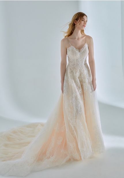 Embroidered Tulle Wedding Dress
