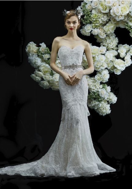 Embellished Lace Wedding Dress