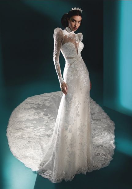 Cathedral Train Lace Wedding Dress