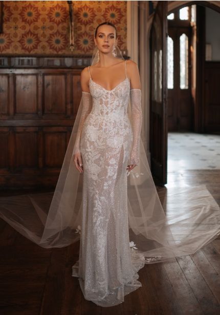 Embroidered Corset Bodice Wedding Dress
