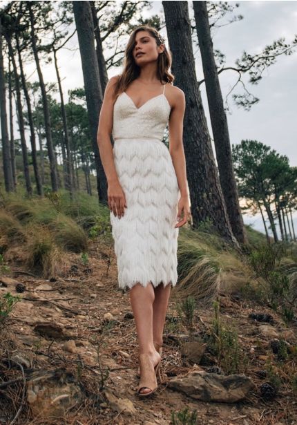 Beaded Short Fringes Dress