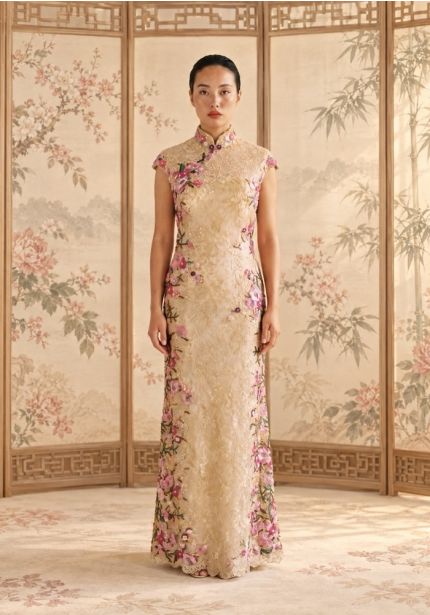 Beaded Lace Cheongsam
