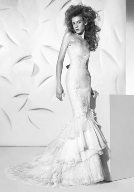 Strapless Tiered Wedding Dress
