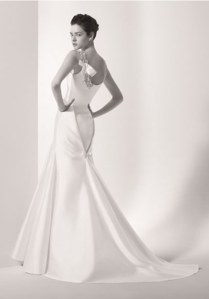 Beaded Satin Wedding Dress