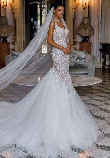 Embellished Backless Wedding Dress