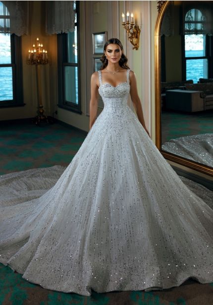 Beaded Princess Wedding Dress