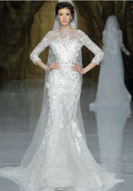 Floral Blossom Wedding Dress With Low Back