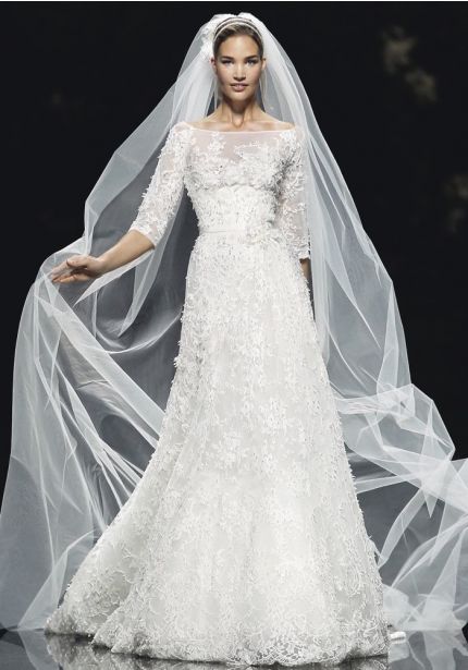 Beaded Lace Wedding Dress