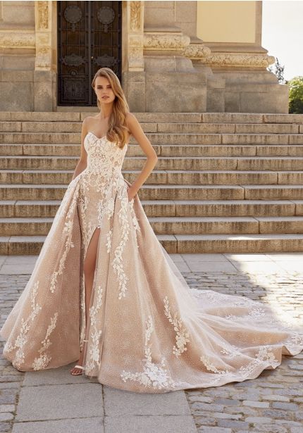 Embroidered 2-Piece Wedding Dress