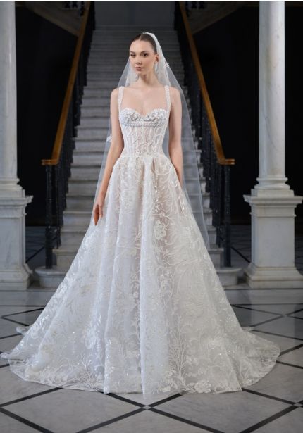 Heavily Beaded Wedding Dress