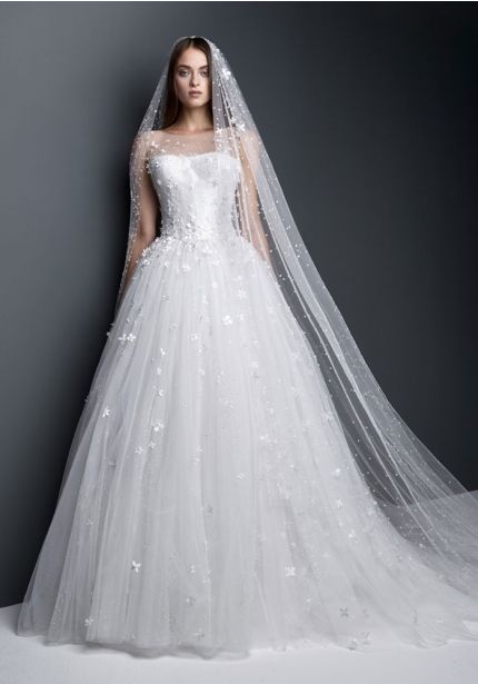Floral Blossom Tulle Ball Gown