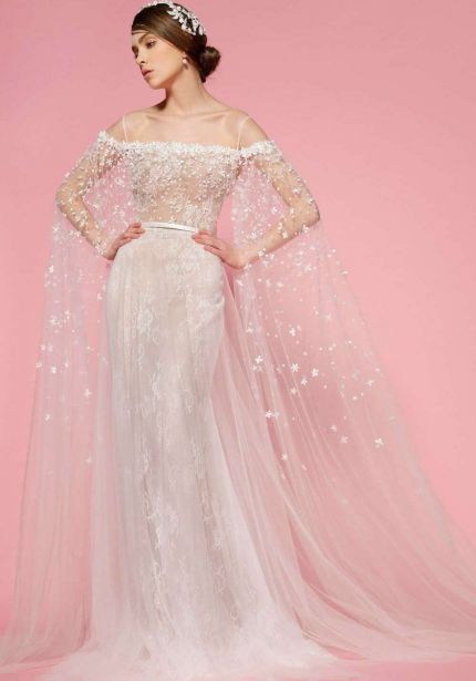 Floral Blossom Lace Wedding Dress