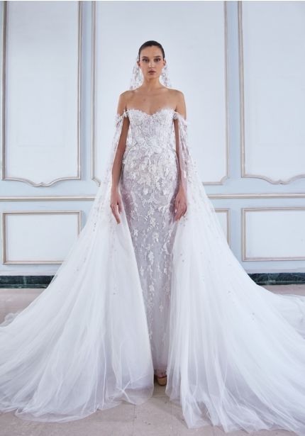 Embellished Tulle Wedding Dress