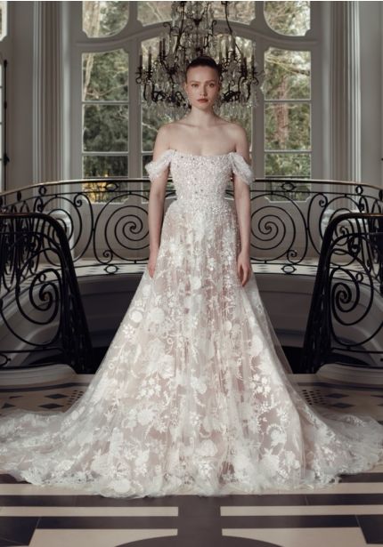 Embellished Lace Wedding Dress