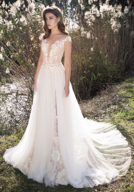 Floral Blossom Beaded Wedding Dress