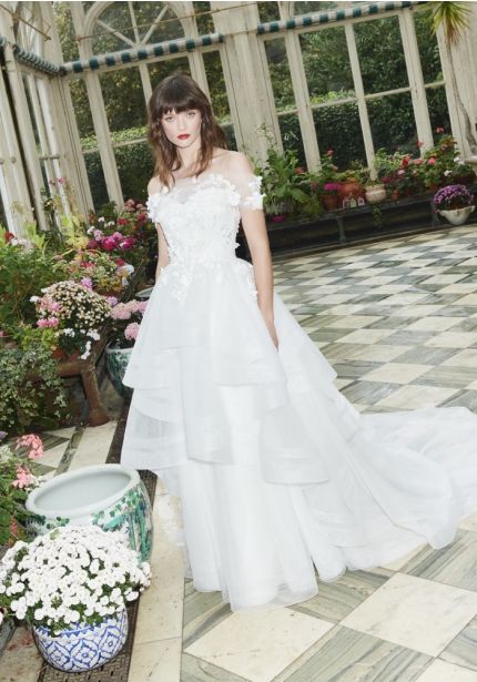 Floral Blossom Ruffle Ball Gown