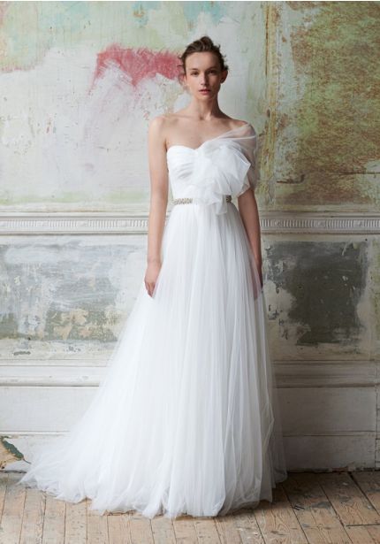 Draped Tulle Wedding Dress