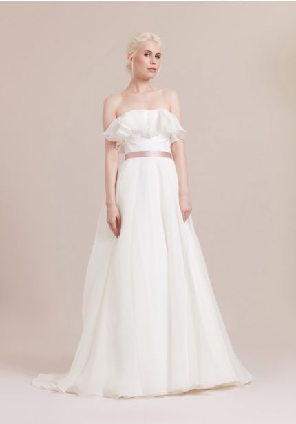 Organza Ruffle Ball Gown