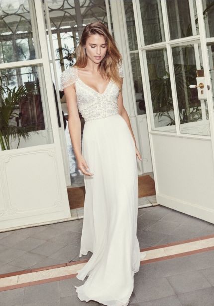 Embellished Chiffon Wedding Dress