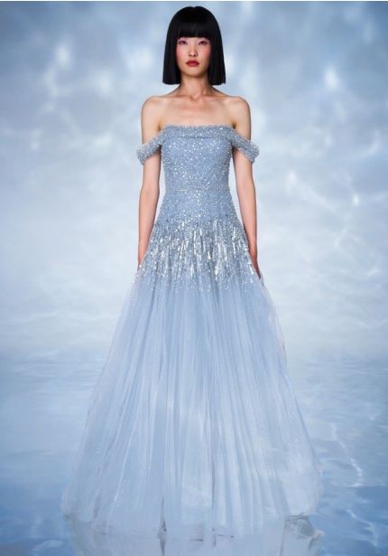 Embellished Tulle Gown