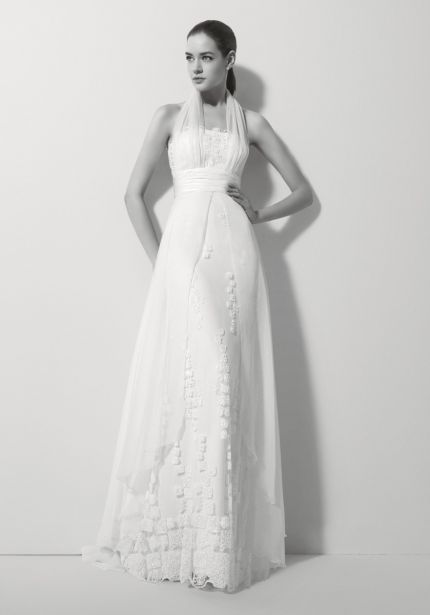 Embroidered Chiffon Wedding Dress