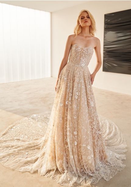 Embellished Tulle Wedding Dress