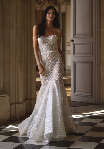 Illusion Back Mermaid Wedding Dress