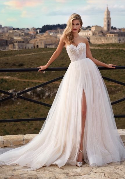 Fairytale High Slit Wedding Dress