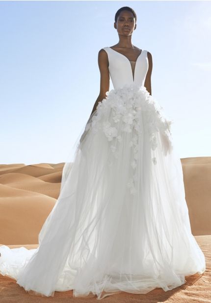 Floral Blossom Wedding Dress