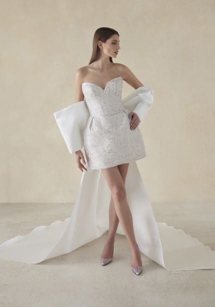 Beaded Short Wedding Dress
