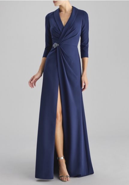 Draped Crepe Gown