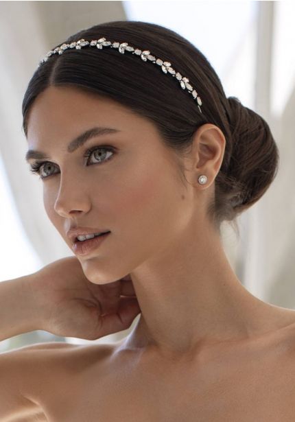 Beaded Silver Bridal Tiara