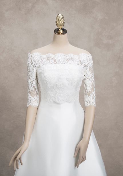 Embroidered Mid-Sleeves Bridal Jacket