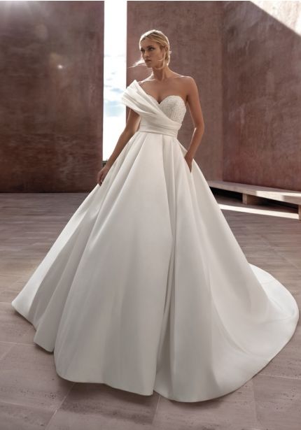 Beaded Mikado Wedding Dress
