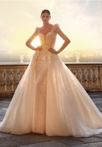 Embroidered 2 in 1 Wedding Dress