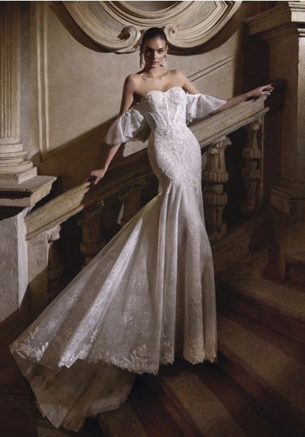 Embroidered Corset Wedding Dress