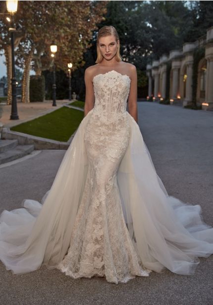 Embroidered Corset Wedding Dress