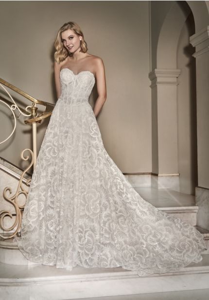 Embellished Corset Wedding Dress