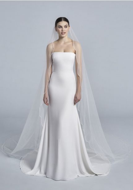 Beaded Long Wedding Veil