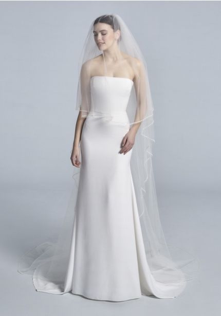 Beaded Long Wedding Veil