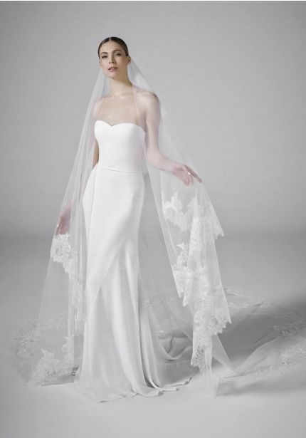 Embroidered Long Wedding Veil