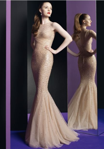 Embellished Tulle Gown