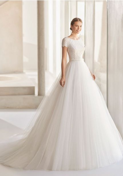 Embroidered Princess Wedding Dress