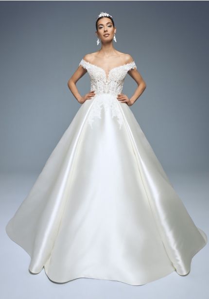 Embroidered Mikado Ball Gown