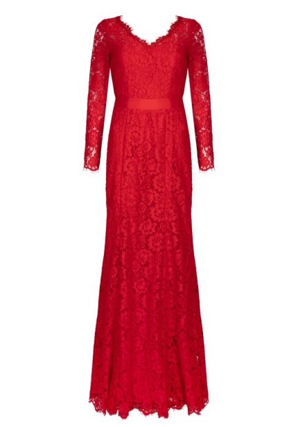 Backless Lace Evening Dress