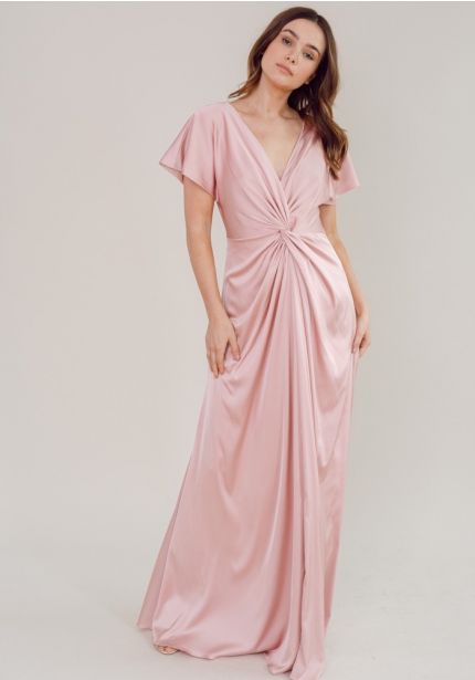 Draped Satin Bridesmaid Dress
